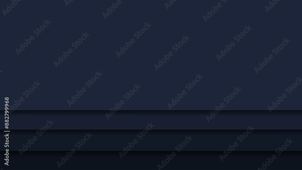 Dark blue background. Black pages 3d frame with copy space. Cutout layers in blue. Square frame. Luxury packaging background. Dark blue background. Black pages 3d frame with copy space. Cutout layers in blue. Square frame. Luxury packaging background.