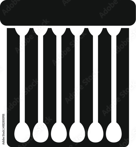 Box of six cotton buds is depicted, ready to help with ear hygiene