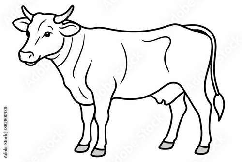 cow line art vector illustration   © Trendy Design24