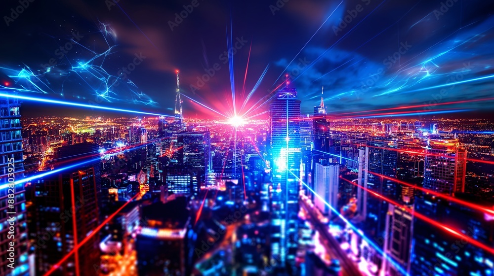 Fototapeta premium symbolizing digital connectivity and innovation.