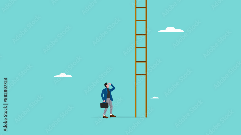 first step is always the hardest, first step is difficult to take, hesitation to initiate an action, hardest thing in life is always taking the first step, struggling businessman takes the first step first step is always the hardest, first step is difficult to take, hesitation to initiate an action, hardest thing in life is always taking the first step, struggling businessman takes the first step