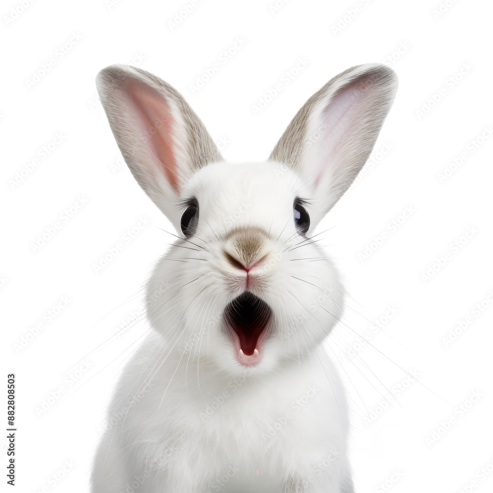 rabbit looking isolated on white rabbit looking isolated on white