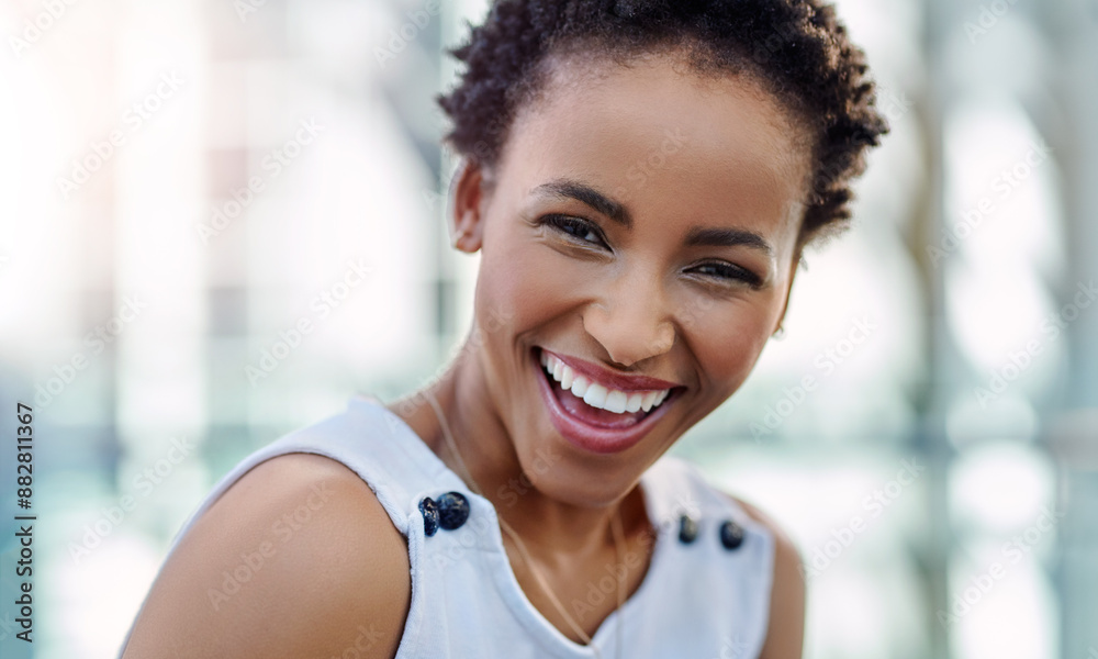 Laughing, woman and portrait in office for internship or future career or inspiration for company. Consultant or employee, funny and happy in workplace for agenda, strategy or development for project Laughing, woman and portrait in office for internship or future career or inspiration for company. Consultant or employee, funny and happy in workplace for agenda, strategy or development for project