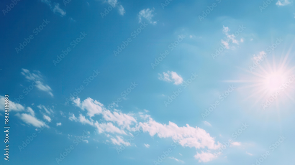 Happiness in handwritten style with sunburst effect, bright blue sky background, joyful and dynamic, ample copy space Happiness in handwritten style with sunburst effect, bright blue sky background, joyful and dynamic, ample copy space