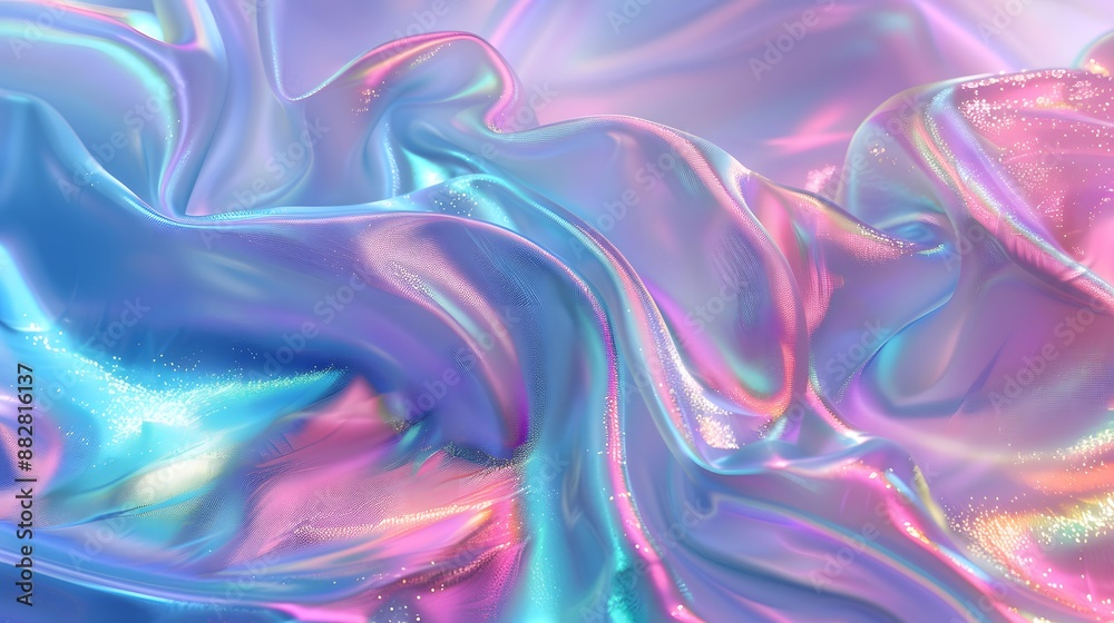 Iridescent Fabric with Shimmering Pastel Colors Iridescent Fabric with Shimmering Pastel Colors