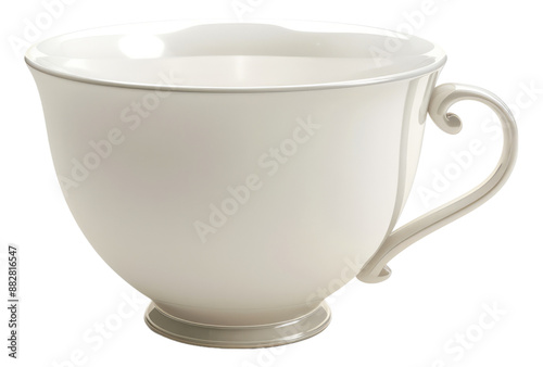 Photo of Bone china teacup isolated on transparent background
