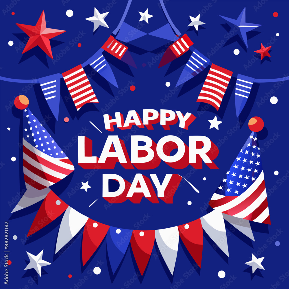 Labor Day Poster With People Of Different Occupations Over Background With Copy Space. Labor Day Poster With People Of Different Occupations Over Background With Copy Space.