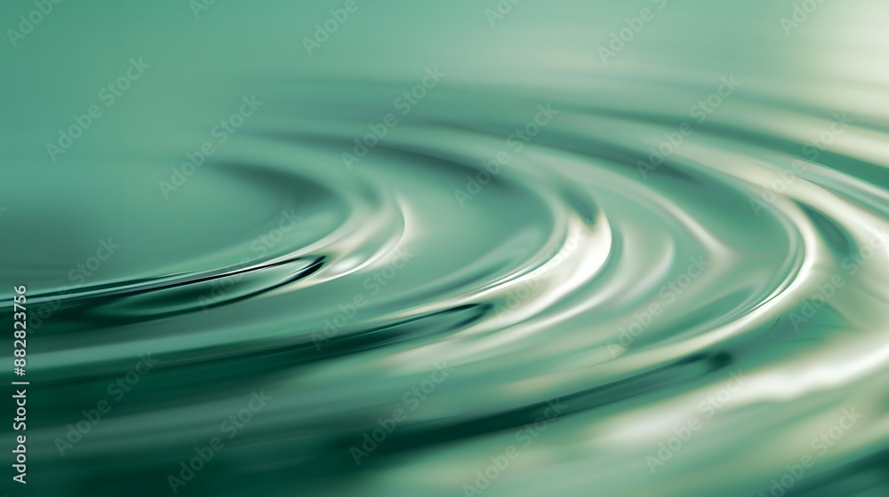 Abstract 3D rendering of a liquid surface with concentric ripples and a smooth, glossy texture. Abstract 3D rendering of a liquid surface with concentric ripples and a smooth, glossy texture.