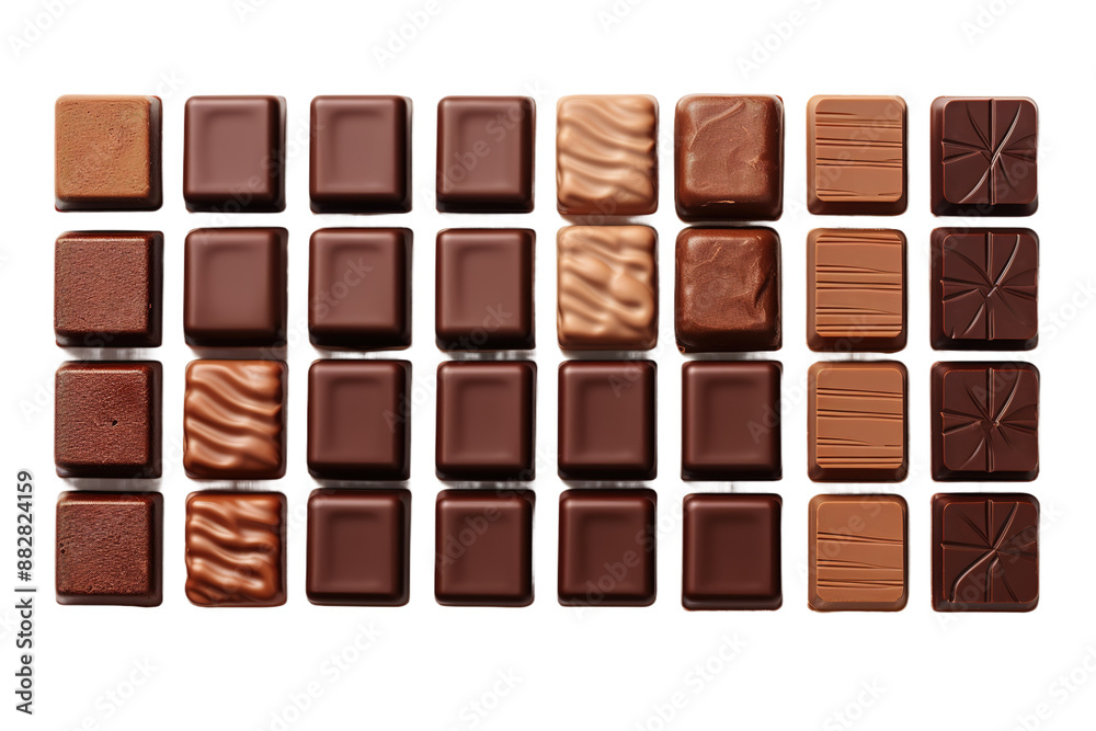 Symphony of Chocolate Delights on White or PNG Transparent Background. Symphony of Chocolate Delights on White or PNG Transparent Background.