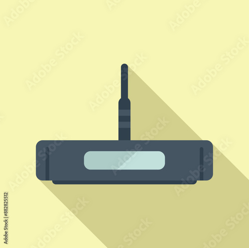 Dark modem router sending a wireless signal with one antenna