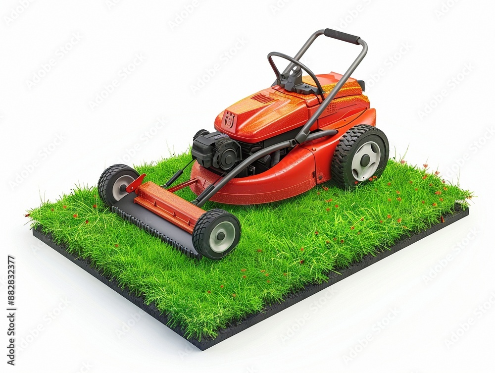 A house made of green grass with a white background. A house made of green grass with a white background.