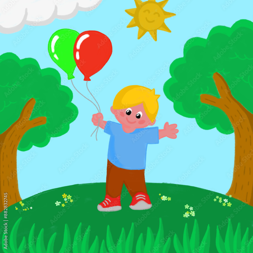 child with balloons child with balloons