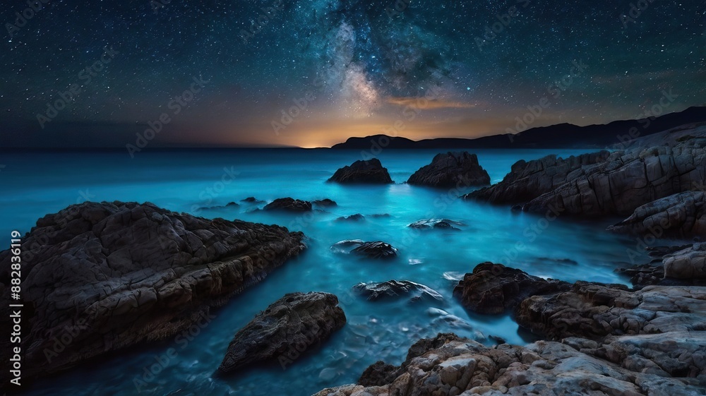 Obraz premium night sky and moon