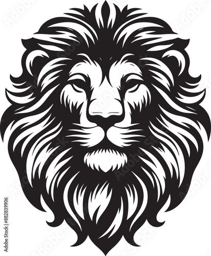 Lion head logo vector illustration design
