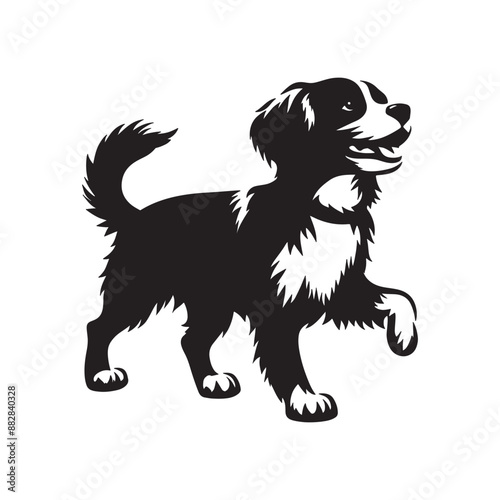 Dog silhouette vector image