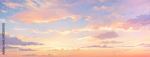 夕日の風景と美しく色づく雲 © sky studio