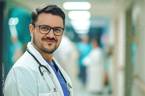 Portrait of a medical worker in a hospital