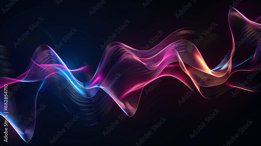 Abstract Neon Wave Background. Abstract Neon Wave Background.