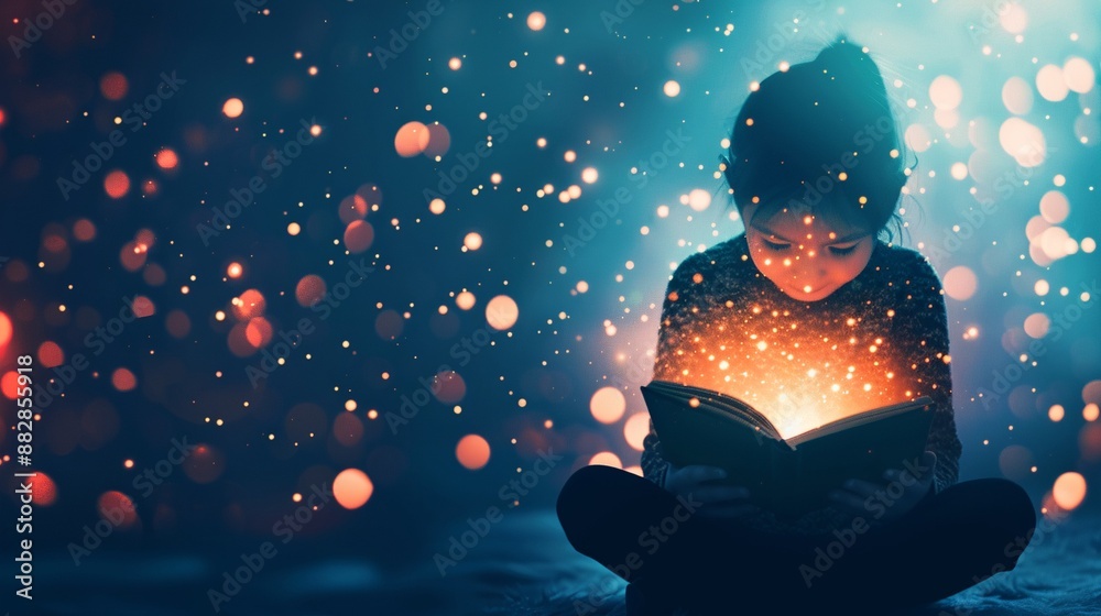 Reading stories on the internet, digital books with glowing screens, immersive online storytelling, and virtual book club experiences Reading stories on the internet, digital books with glowing screens, immersive online storytelling, and virtual book club experiences