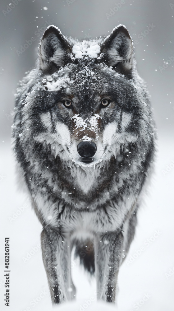 Fototapeta premium closeup of a lone wolf