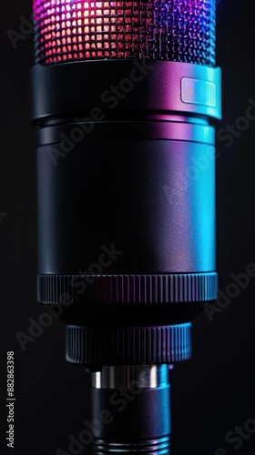 semiabstract style of shure mr7 podcast mic