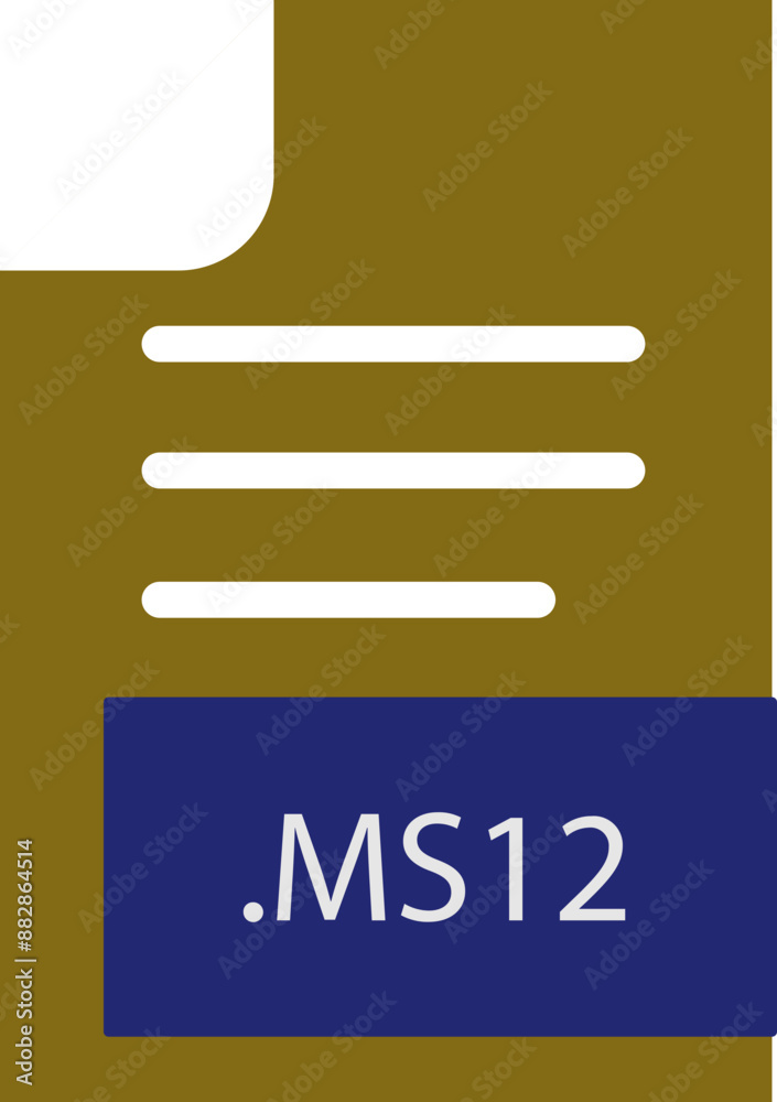 MS12 File format icon outline and fill MS12 File format icon outline and fill