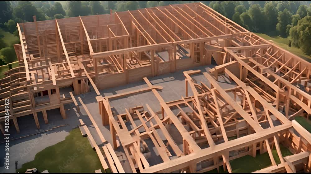 Modern construction techniques, detailed structure and methods in housing building. Modern construction techniques, detailed structure and methods in housing building.
