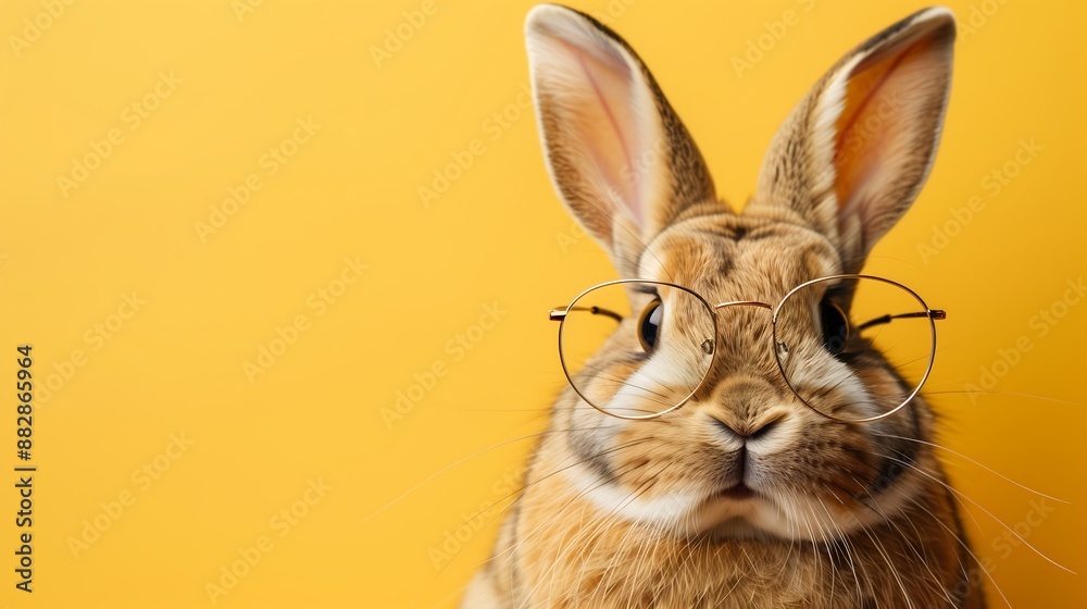 Obraz premium rabbit wearing galsses