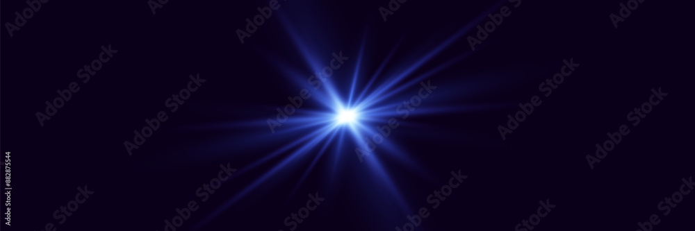 Digital flash of light. Explosion of glare and star. Digital flash of light. Explosion of glare and star.