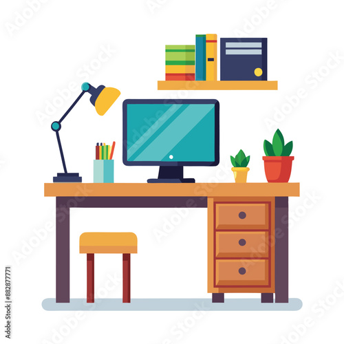 Empty coworking area no people with open space modern office interior and premium interior look