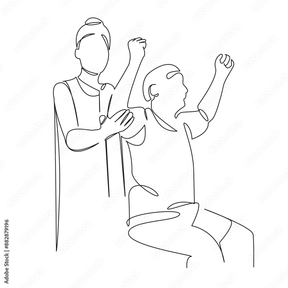 One continuous single drawing line art flat doodle medical, rehabilitation, adult, treatment, patient, physiotherapy, osteopath, old. Isolated image hand draw contour on a white background
One continuous single drawing line art flat doodle medical, rehabilitation, adult, treatment, patient, physiotherapy, osteopath, old. Isolated image hand draw contour on a white background