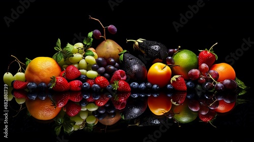 fresh fruits background