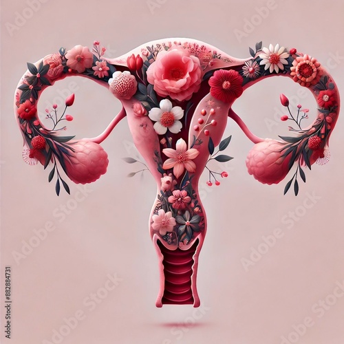 Artistic Representation of the Female Reproductive System photo