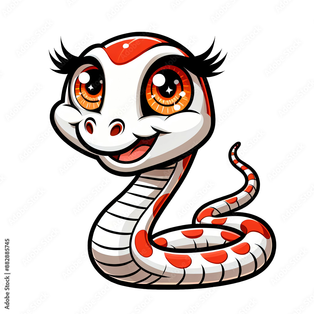 Fototapeta premium Cute Snake Pattern for Christmas and New Year Holidays on Transparent Background