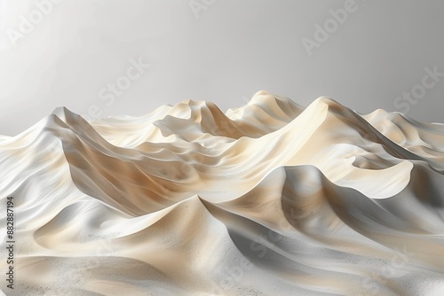 White Sand Dunes Under a Pale Sky