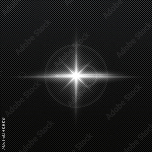 Flash, realistic highlights, glowing effects, camera light, sunlight reflection, stars, isolated highlights, sparkling highlights. Isolated on transparent background, png. Celestial, space	

