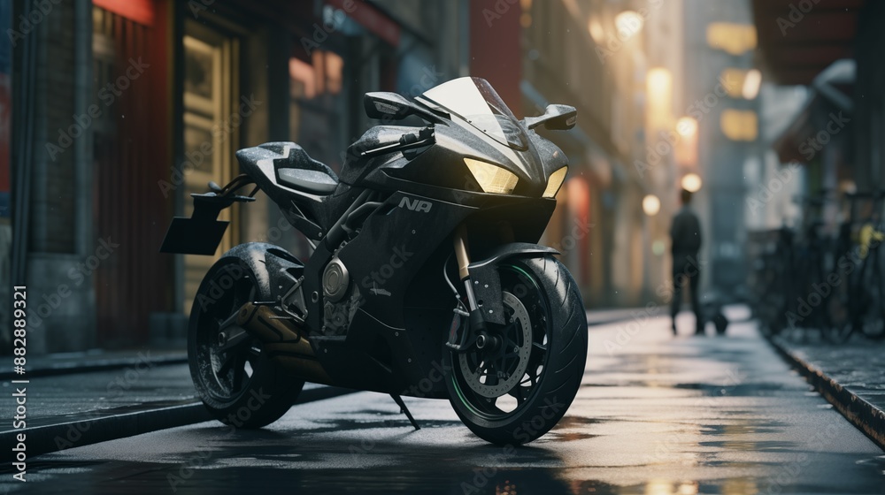 motorcycle on the street motorcycle on the street