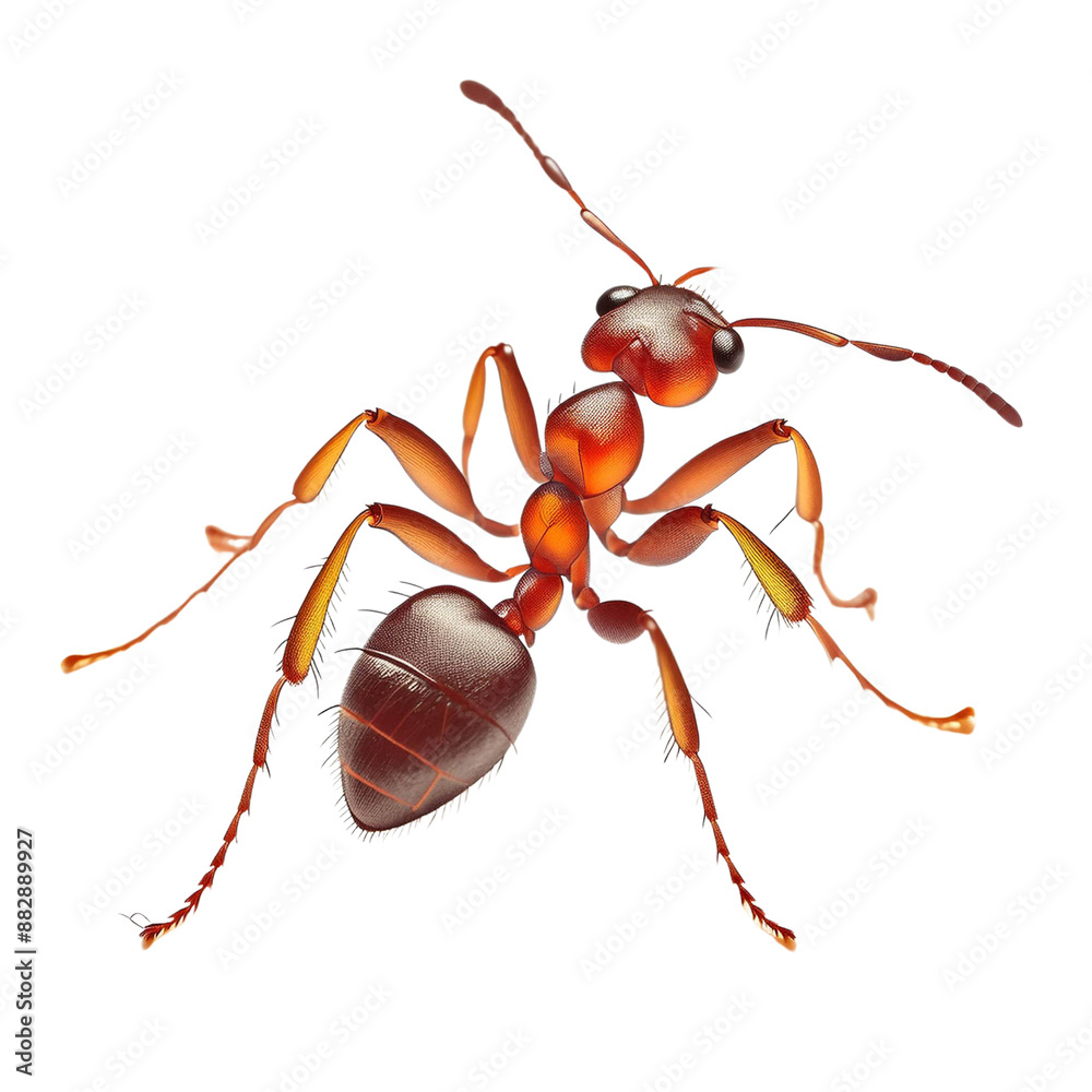 A Red ant on transparent background A Red ant on transparent background