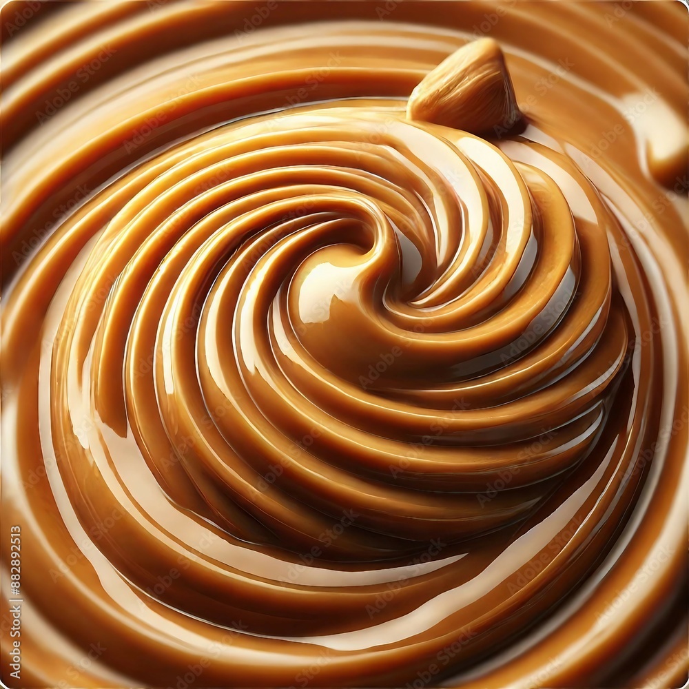 Smooth Caramel Swirl Close-Up Smooth Caramel Swirl Close-Up