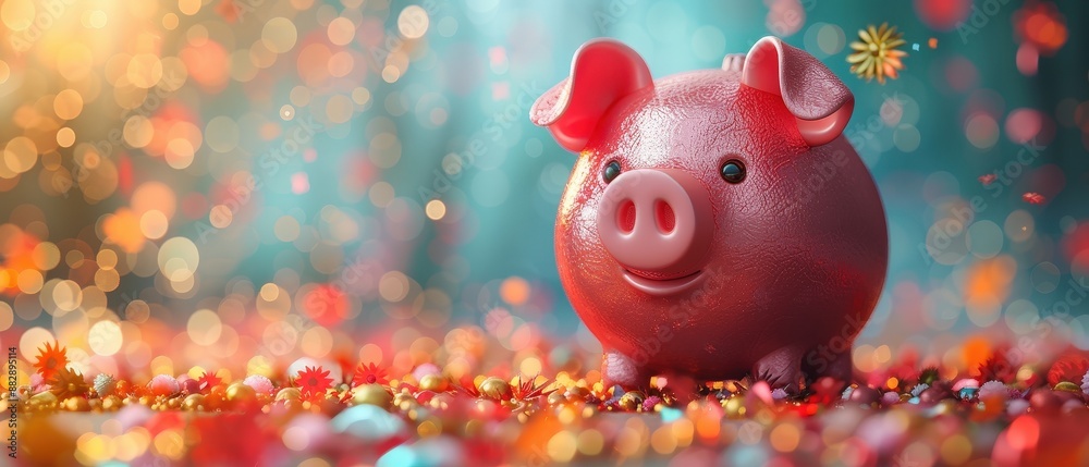 Cute 3D Blender style of a financial planning event with animated happy clients, isolated background. Cute 3D Blender style of a financial planning event with animated happy clients, isolated background.