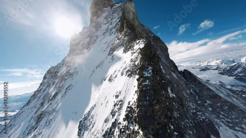 snow covered mountains