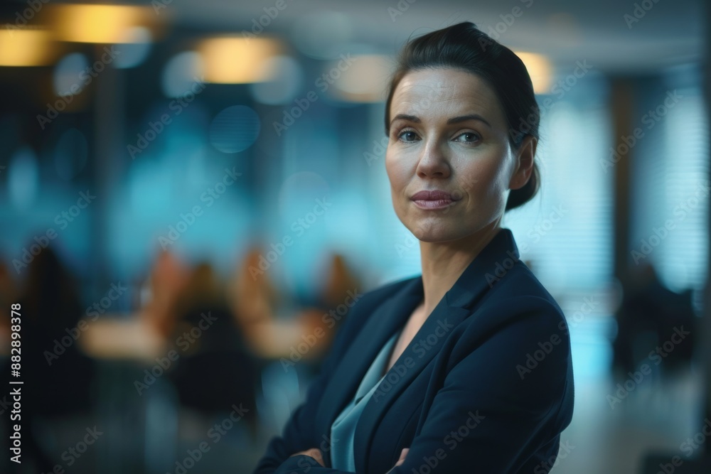 Female CEO confidently presenting company achievements to stakeholders, inspiring confidence in her leadership. Female CEO confidently presenting company achievements to stakeholders, inspiring confidence in her leadership.
