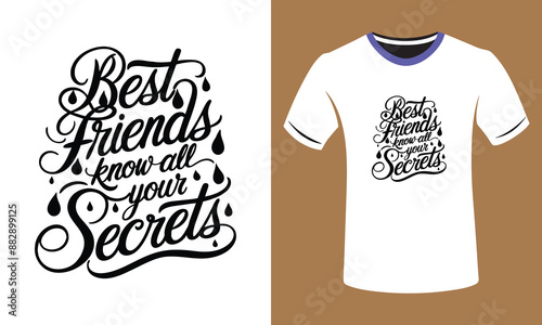A stunningly designed vector illustration featuring a heartfelt quote about the bond of best friends. The words 