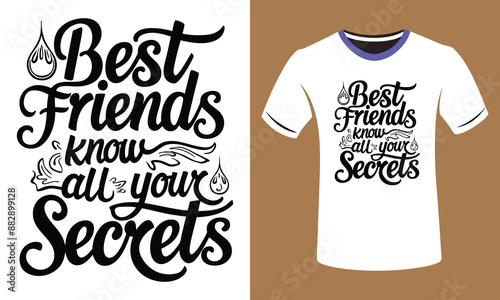 The minimalistic design features a calligraphy quote, intricately crafted font, and a vector water drop ornament. The warm tones contrast with a white background