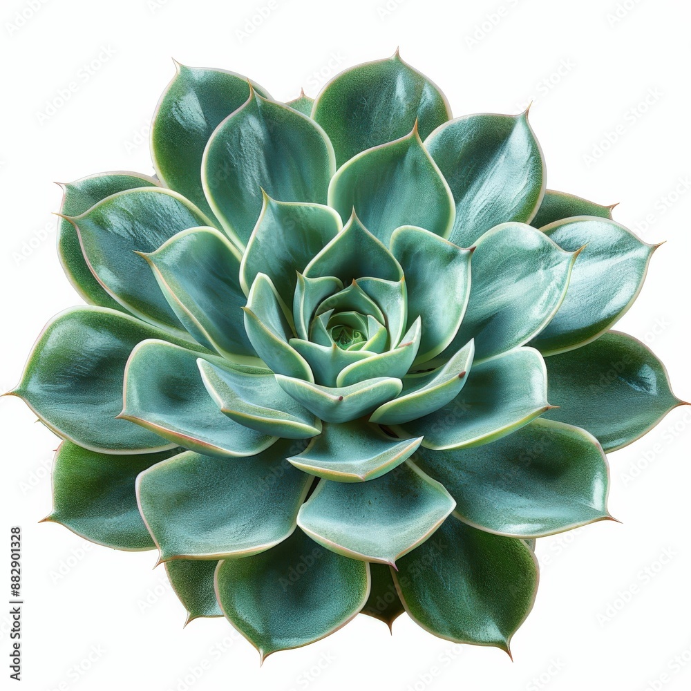 Close-Up of a Vibrant Green Succulent Plant with Symmetrical Leaves and Detailed Texture Close-Up of a Vibrant Green Succulent Plant with Symmetrical Leaves and Detailed Texture