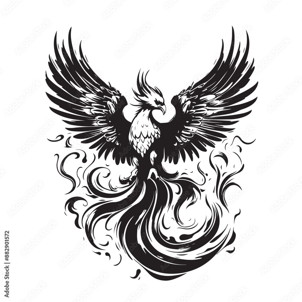 Artistic Phoenix Vector Illustration for Visual Content Artistic Phoenix Vector Illustration for Visual Content