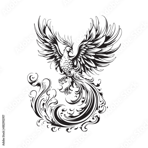 Phoenix Vector Illustration for Digital Art