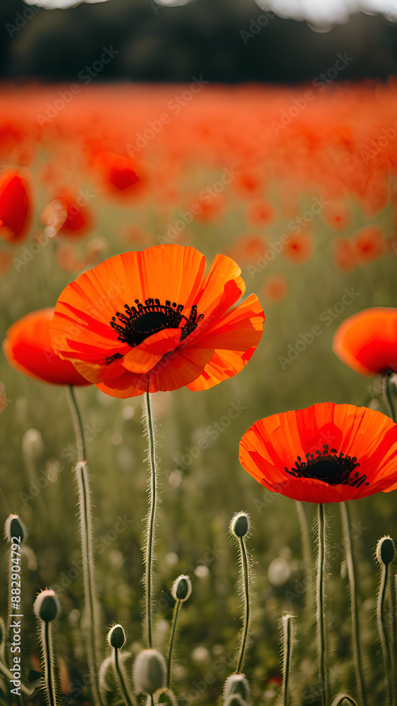 Obraz premium poppy flowers in field