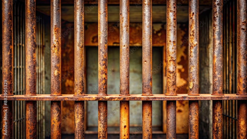 Close up of rusty, weathered old prison bars , jail, confinement, security, vintage, metal, antique, bars, iron Close up of rusty, weathered old prison bars , jail, confinement, security, vintage, metal, antique, bars, iron