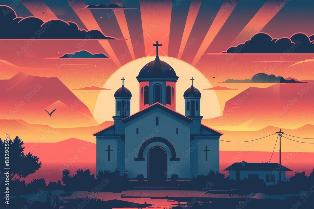 Fototapeta premium Christianity faith concept, rich traditions, icons, and spiritual depth.
